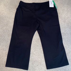 Pact Cotton Wide Leg Russet Crop Pants black Sz XXL NEW WITH TAGS